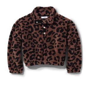 Sugar & Jade Animal Print Sherpa Pullover
